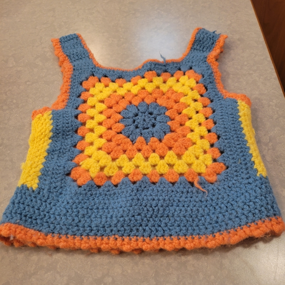Vintage crochet vest/tank top